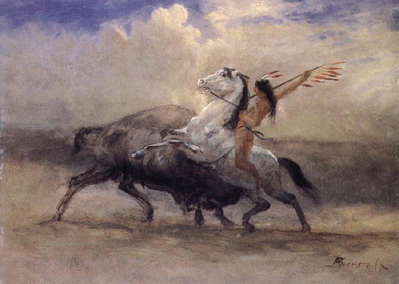 Albert Bierstadt Last of the Buffalo China oil painting art